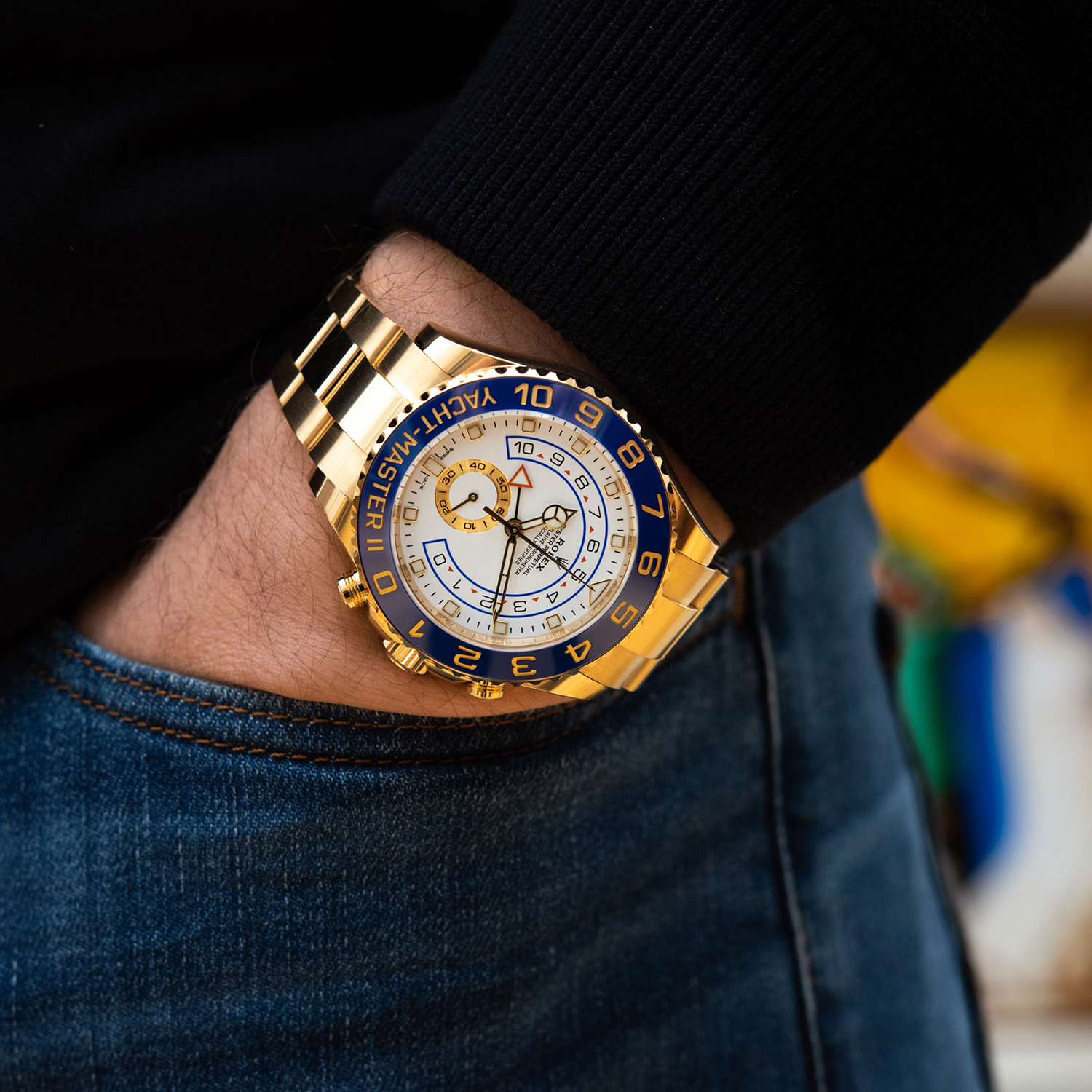 ??Limited Time Offer-Rolex Yacht-Master II Yellow Gold m116688-0002 Mercedes-Benz hour hand /Rose Gold m116681-0002/ m116680-0002 44mm Unworn