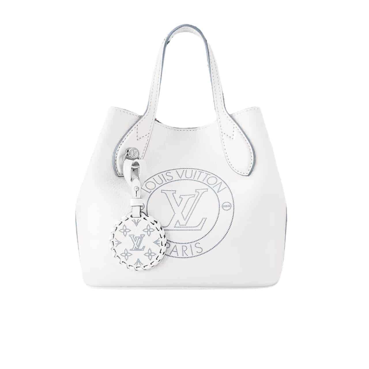 Louis Vuitton Blossom Mahina Bag With Lv Circle Motif White 23Cm