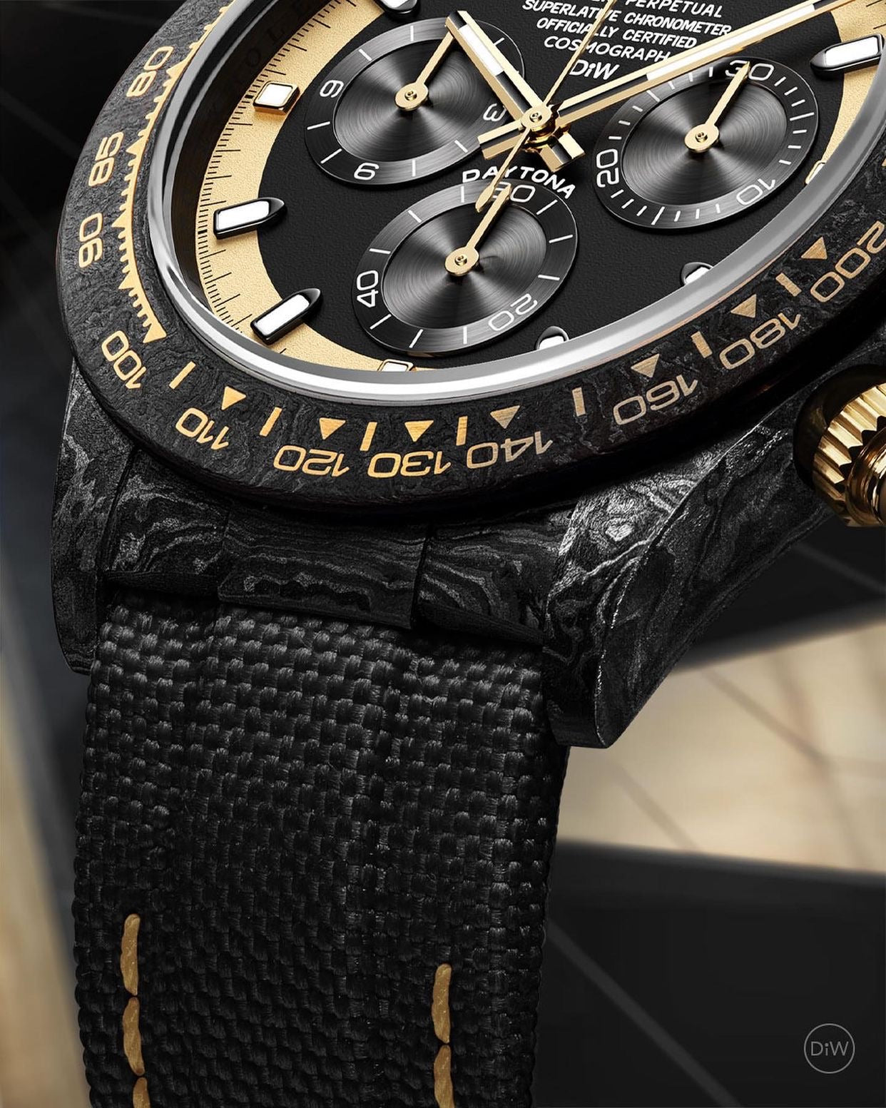Carbon Cream Invert Gold