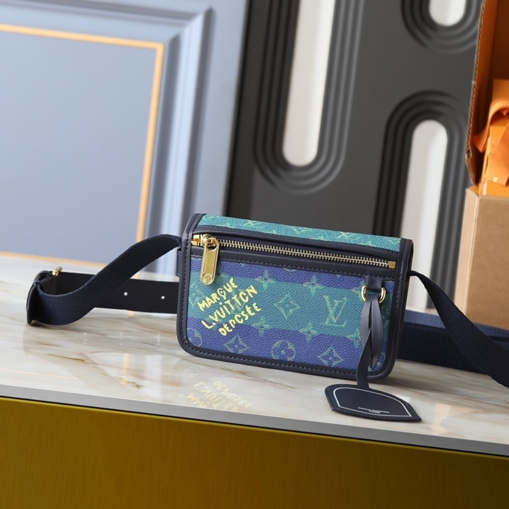 Louis Vuitton Bosphore Wearable Wallet Blue Stripes 19cm M15173