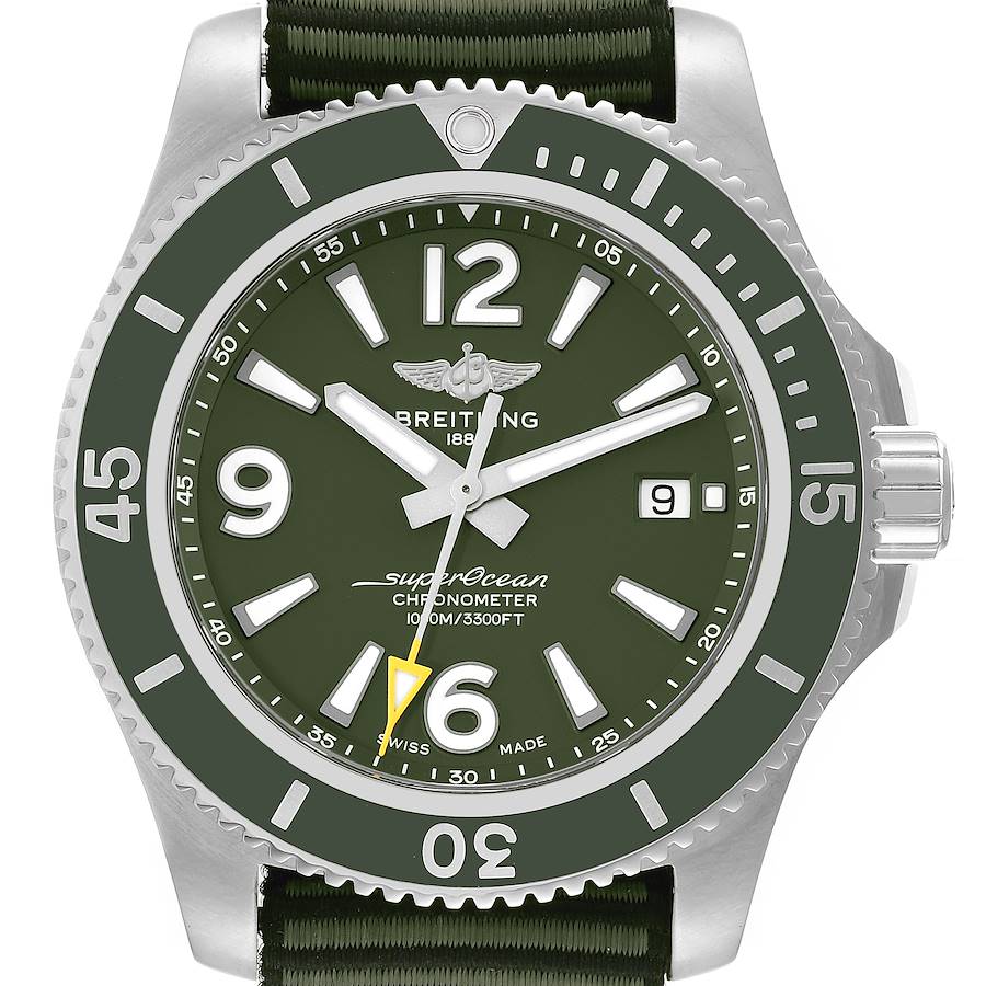 Breitling Superocean 44 Outerknown Green Dial Steel Mens Watch A17367