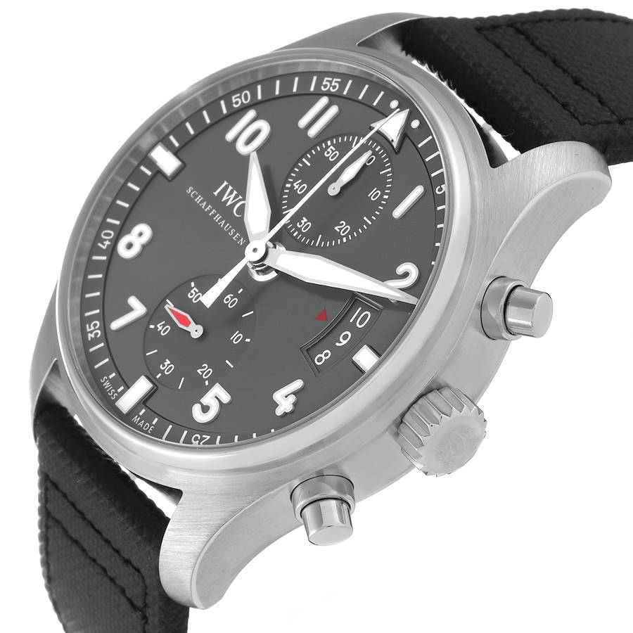 IWC Pilot Spitfire Chronograph Grey Dial Mens Watch IW387802