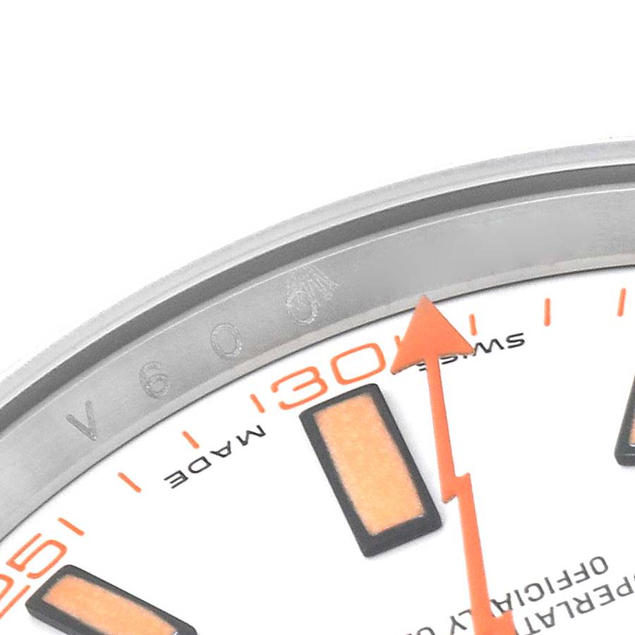 Rolex Milgauss White Orange Dial Steel Mens Watch 116400