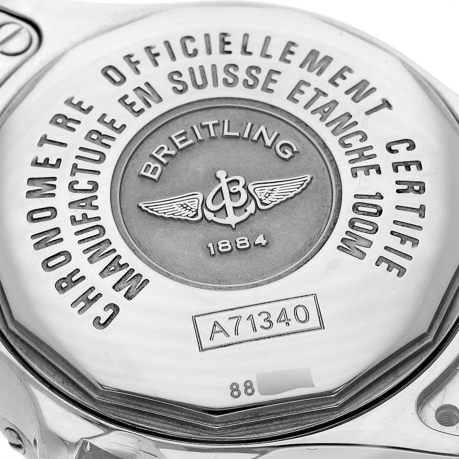 Breitling Starliner Green Mother of Pearl Dial Steel Ladies Watch A71340