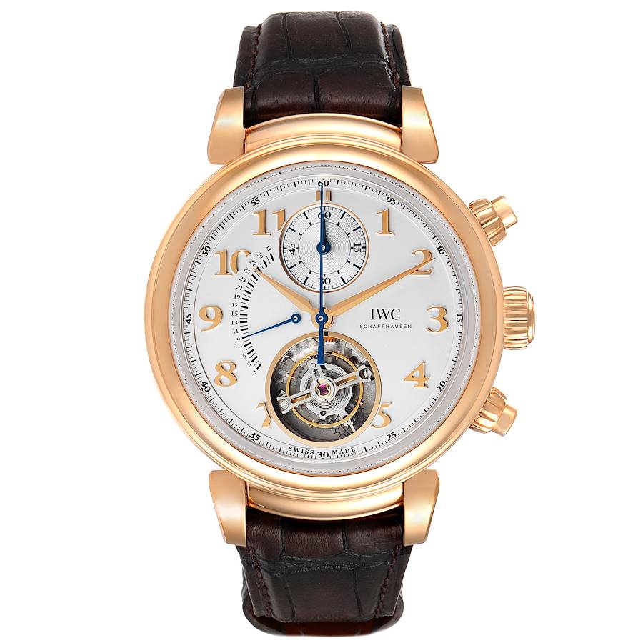 IWC Da Vinci Tourbillon Retrograde Flyback Chronograph Rose Gold Mens Watch IW393101