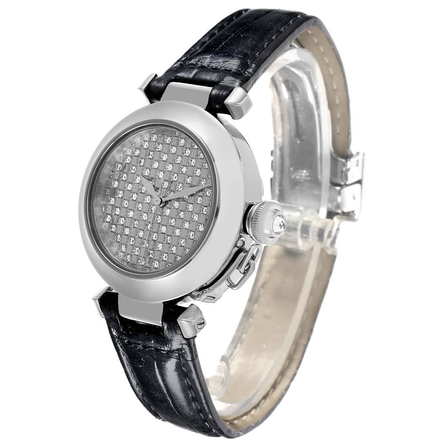 Cartier Pasha 32 White Gold Diamond Ladies Watch WJ112031
