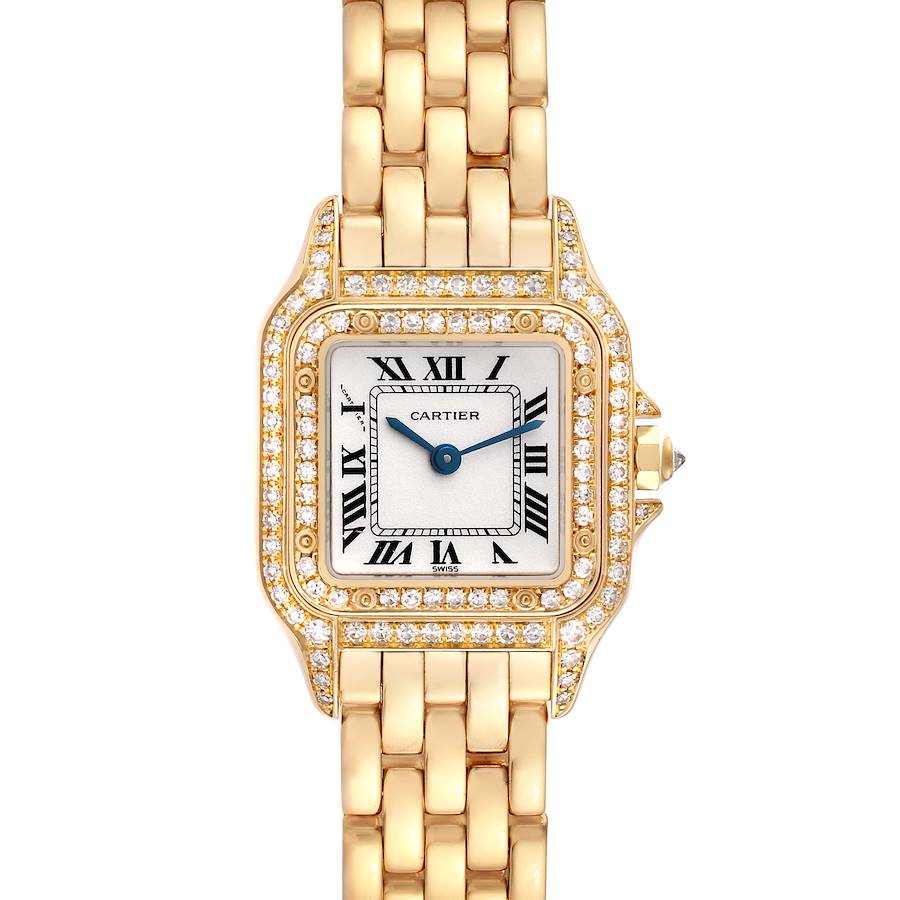 Cartier Panthere 18k Yellow Gold Diamonds Ladies Watch WF3072B9