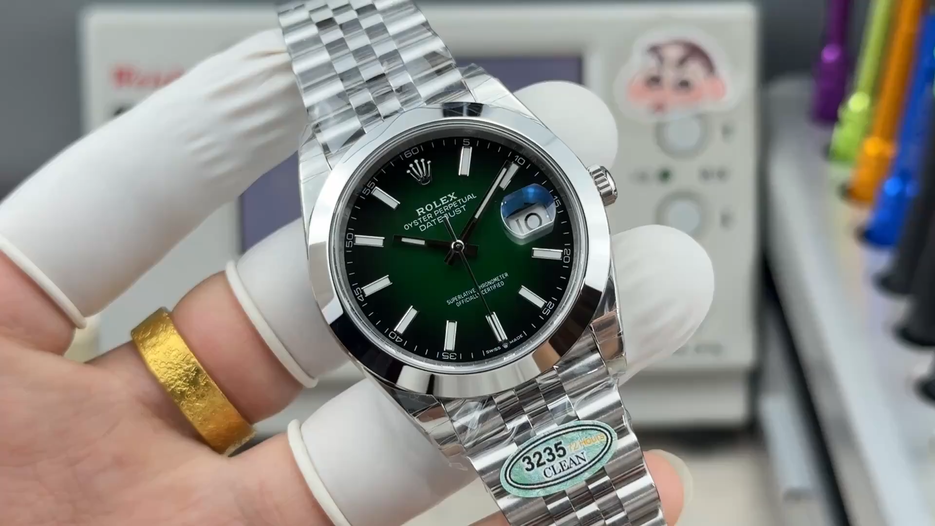 1:1 Rolex Datejust 126300-0026 41 Green Ombre Jubilee Replica