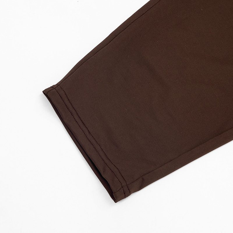 Women Spring Sexy Draped Top and Capri Pants Two-Piece Set