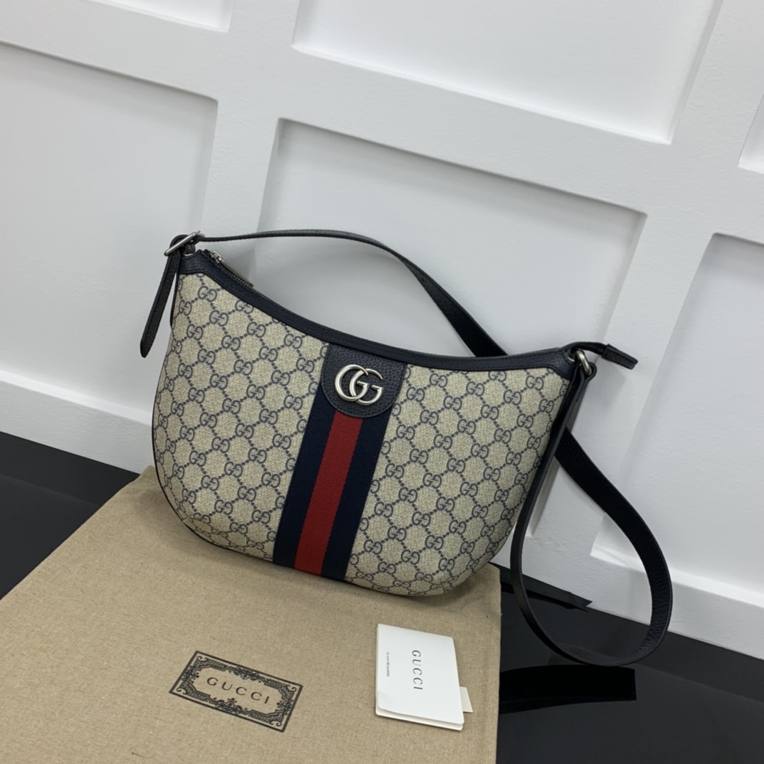 Gucci Ophidia Small Shoulder Navy Blue Bag 598125 2Zgmn 4076