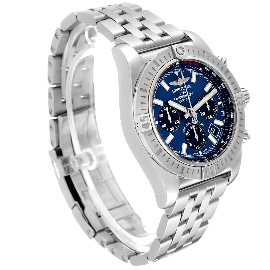 Breitling Chronomat Airbourne SE Blue Dial Steel Mens Watch AB0115