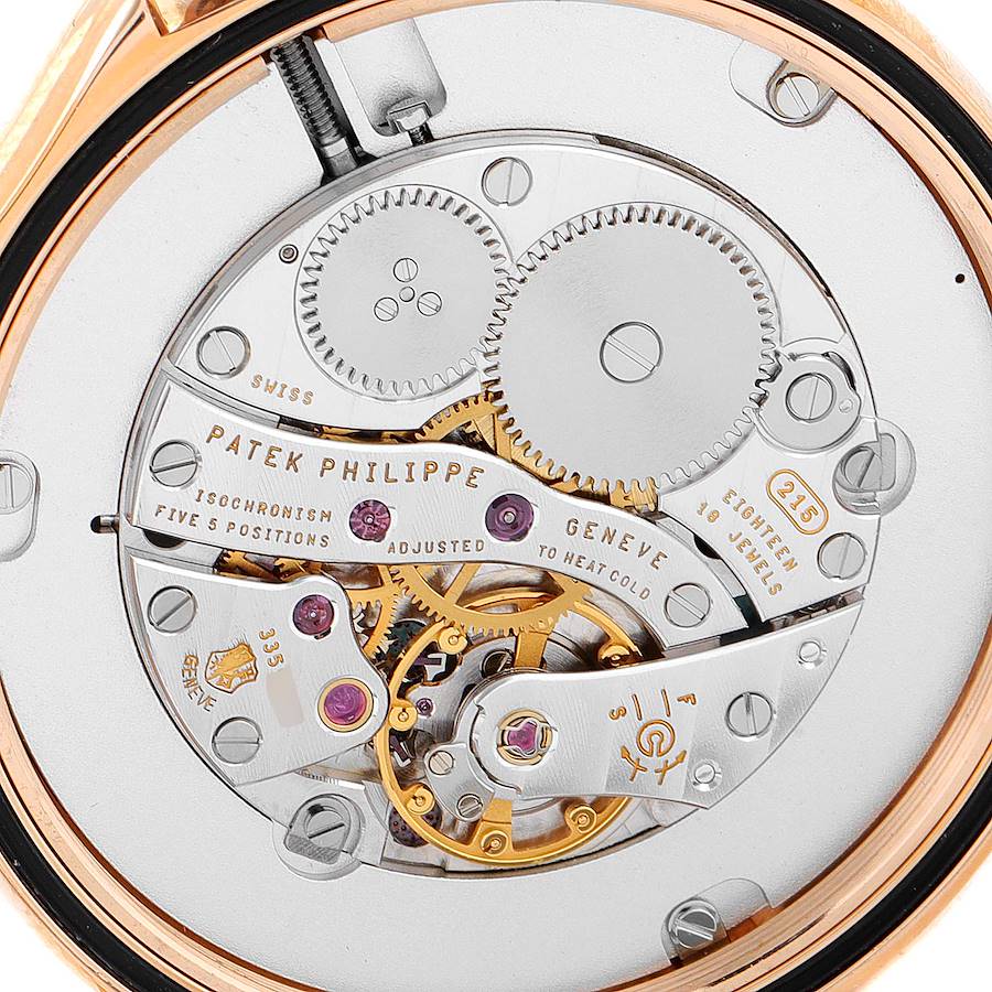 Patek Philippe Calatrava 18k Rose Gold White Dial Mens Watch 5115 Papers