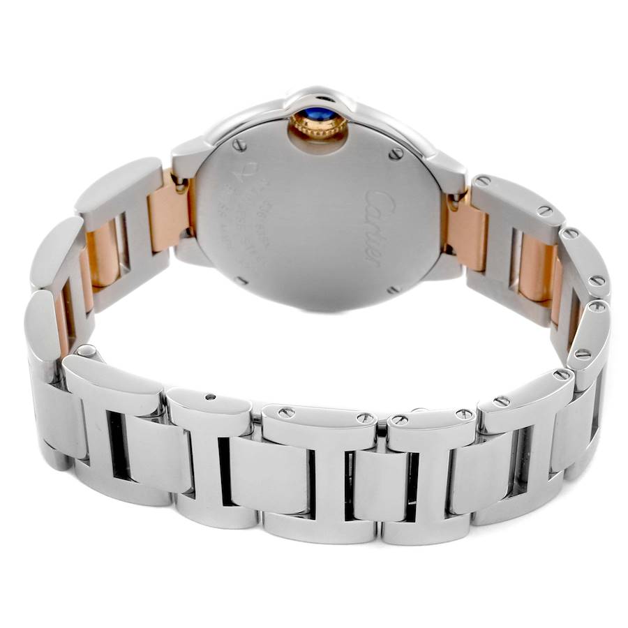 Cartier Ballon Bleu Steel Rose Gold Diamond Dial Ladies Watch WE902030
