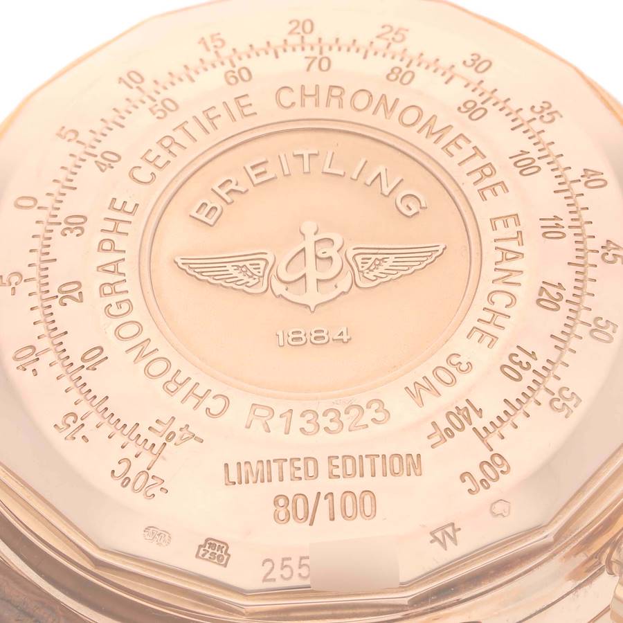 Breitling Navitimer 01 Limited Edition Rose Gold Black Dial Mens Watch R13323