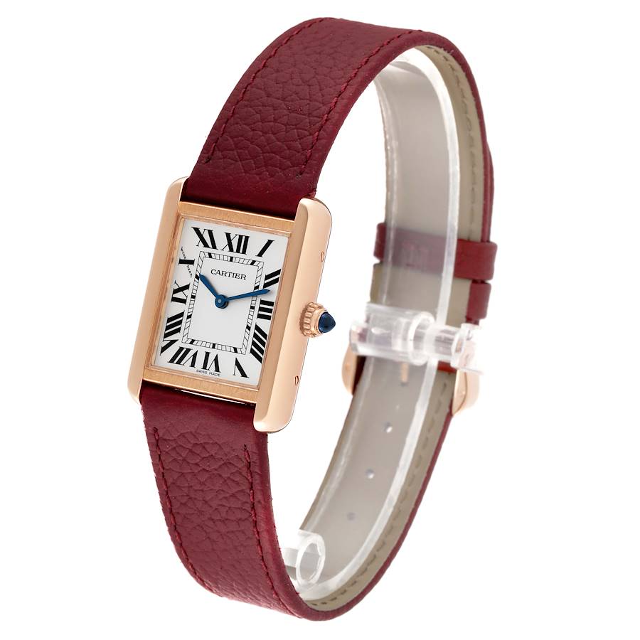 Cartier Tank Solo Silver Dial Rose Gold Steel Ladies Watch W5200024