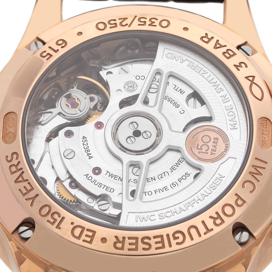 IWC Portugieser Automatic Rose Gold White Dial Mens Watch IW371603
