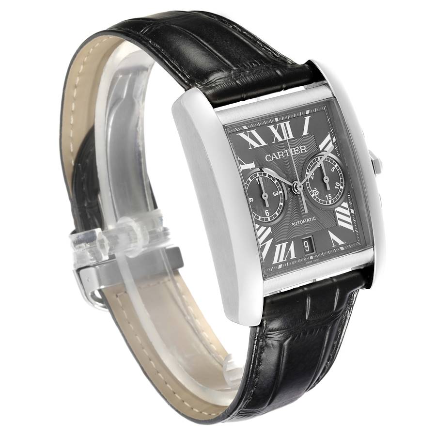 Cartier Tank MC Grey Dial Steel Chronograph Mens Watch W5330008