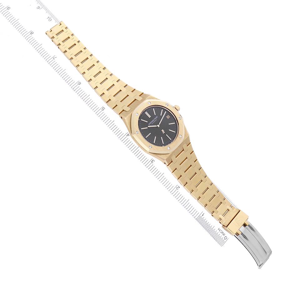 Audemars Piguet Royal Oak Jumbo Yellow Gold Grey Dial Mens Watch 5402BA