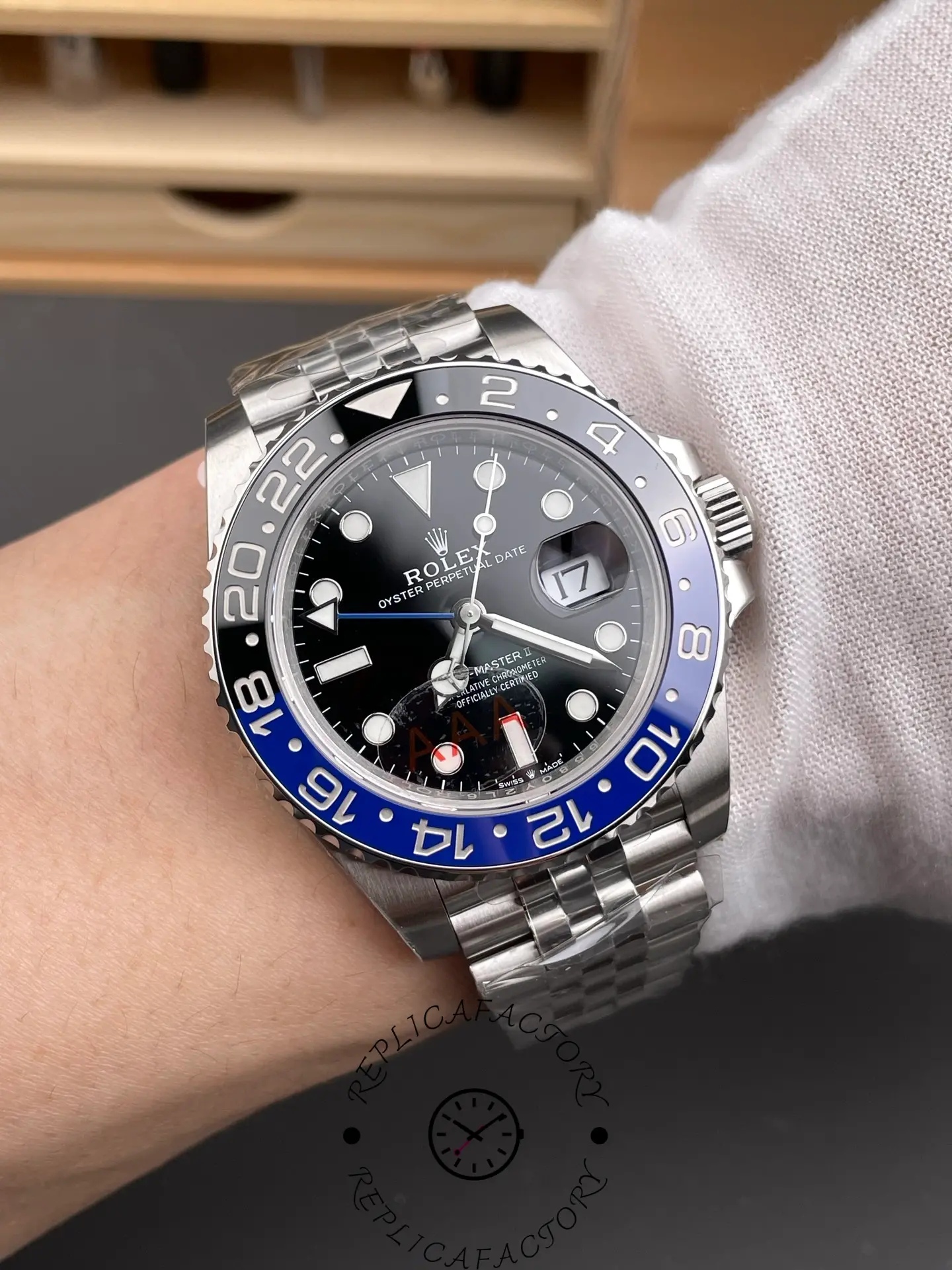 Rolex GMT-Master II 126710BLNR Black Dial Batman Bezel 40MM Mens Replica Watch