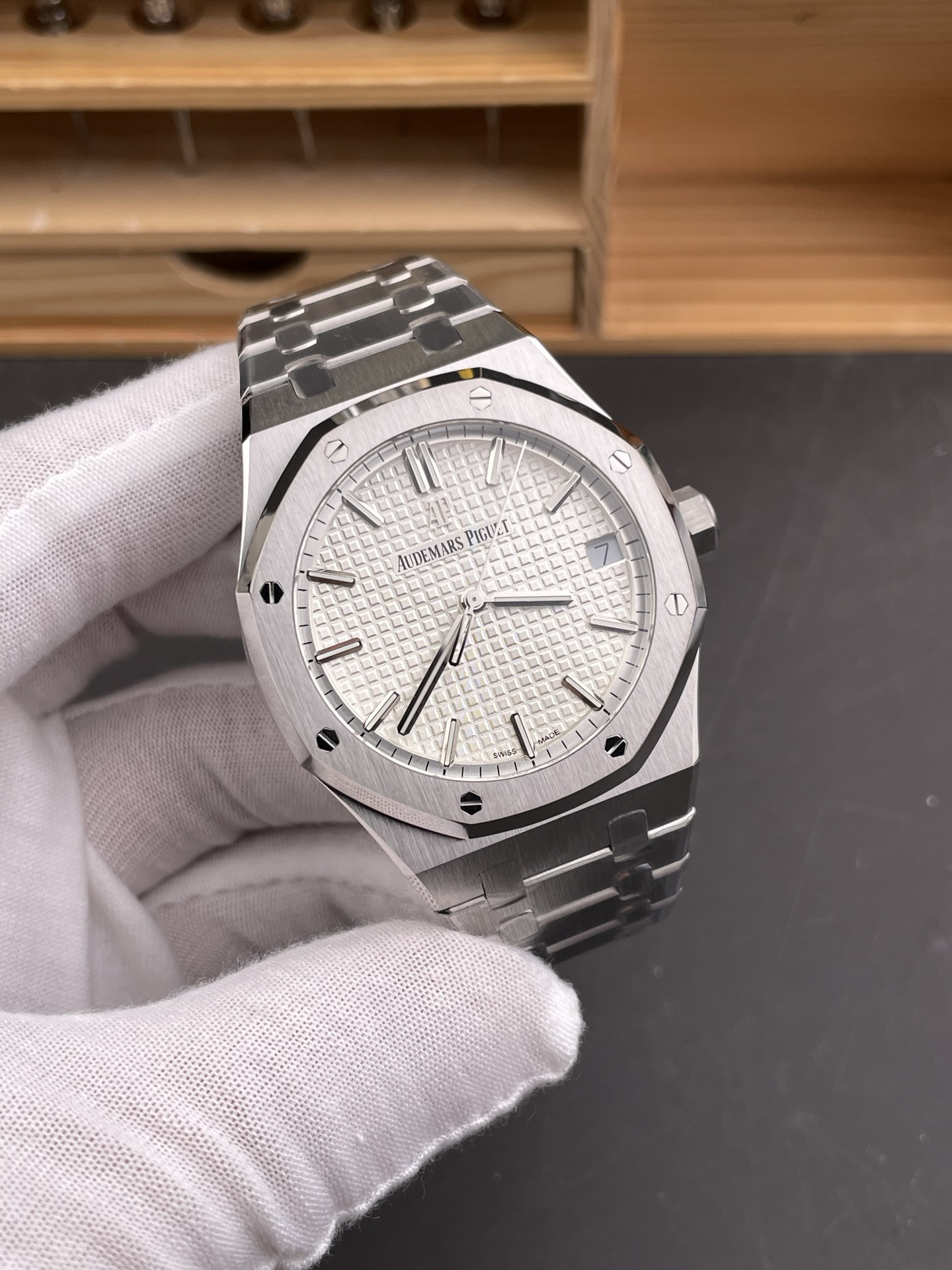 Royal Oak 15500 White Dial V2