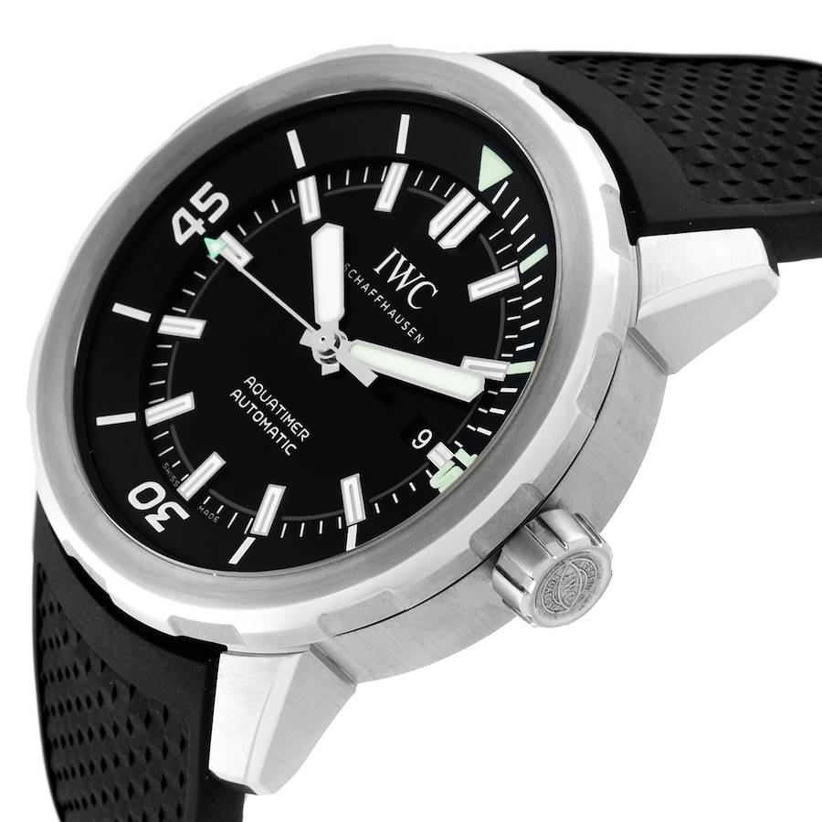 IWC Aquatimer Black Dial Automatic Rubber Strap Mens Watch IW329001