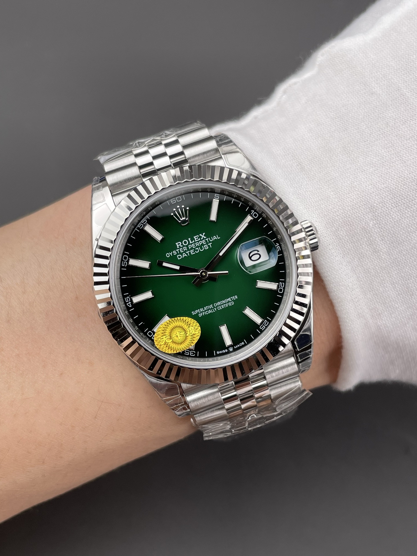 Smoky Green Datejust, Enamel Gradient Green Dial