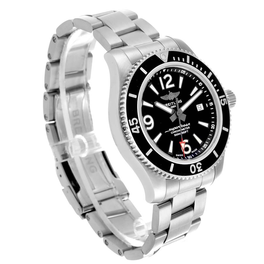 Breitling Superocean 42 Black Dial Steel Mens Watch A17366