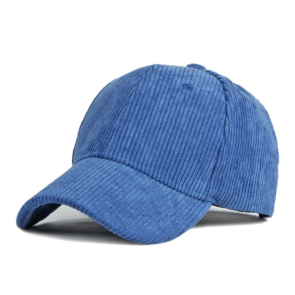 Women's Casual Solid Corduroy Keep Warm Adjustable Baseball Cap