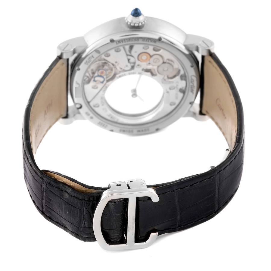 Cartier Rotonde Heure Mysterieuse White Gold Mens Watch W1556224