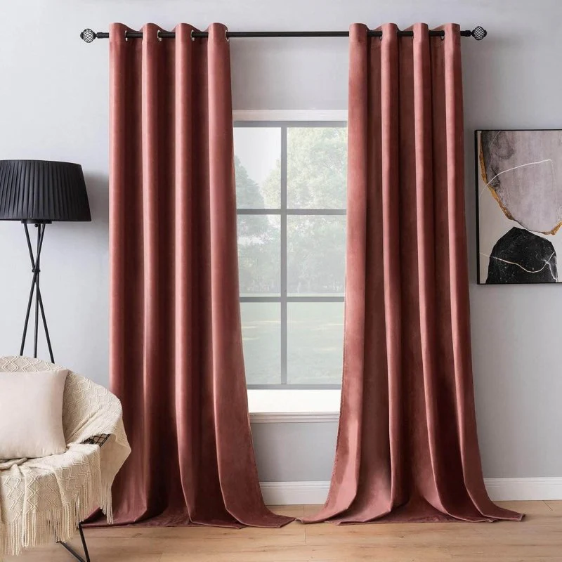 Custom Velvet Luxury Blackout Curtains  (2 Panels) - Grommet