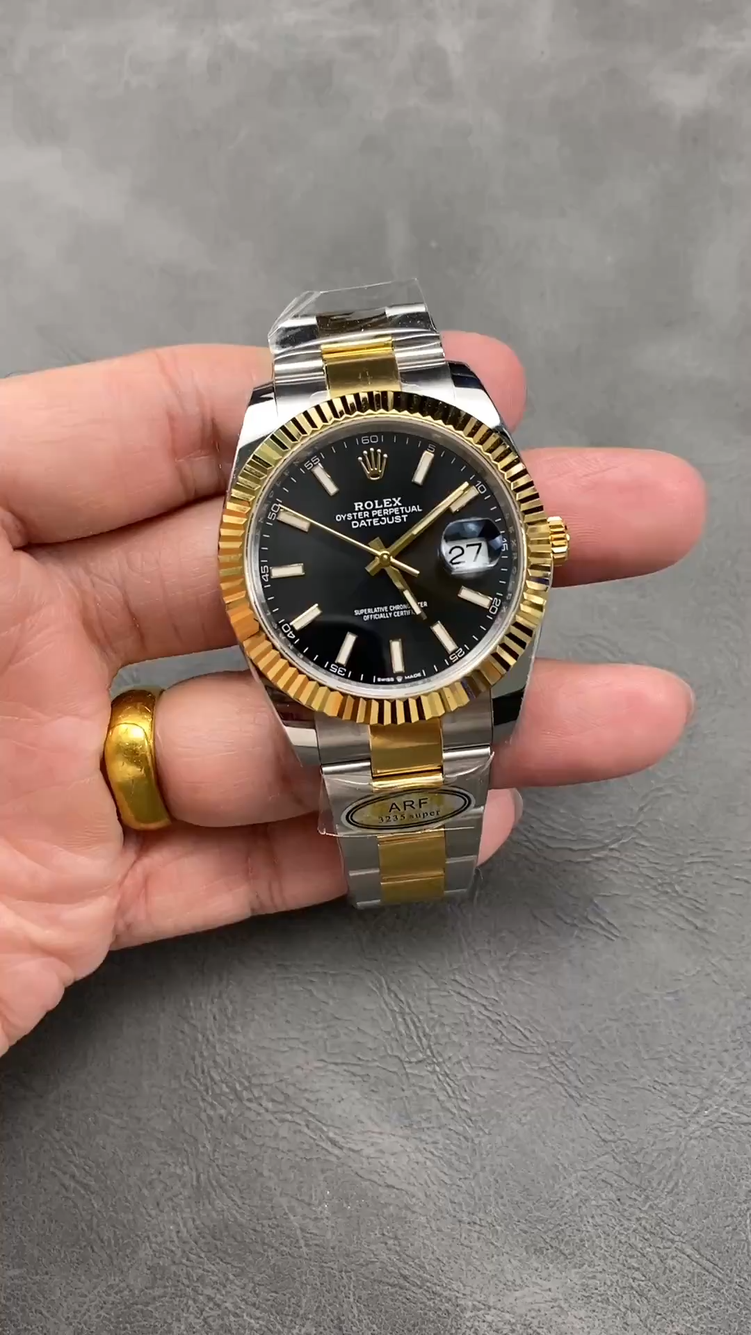 Rolex Datejust 41 Black Dial Fluted Bezel 126333 0013 Men's Watch