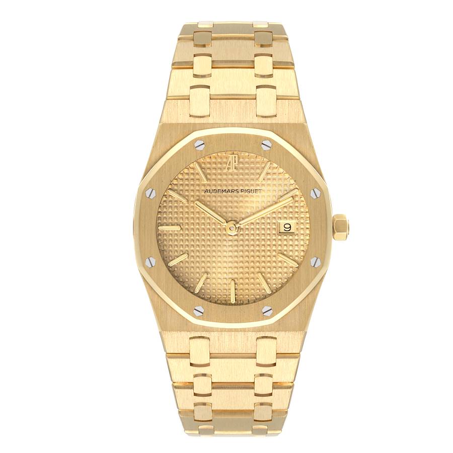 Audemars Piguet Royal Oak Yellow Gold Champagne Dial Mens Watch 56303