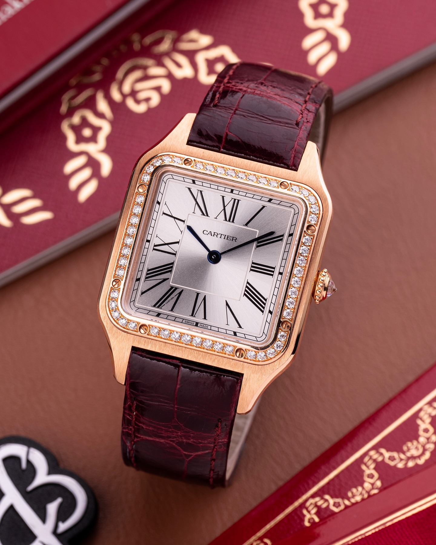 Cartier Santos Dumont LM PG/D WJSA0016 PG/RG Quartz