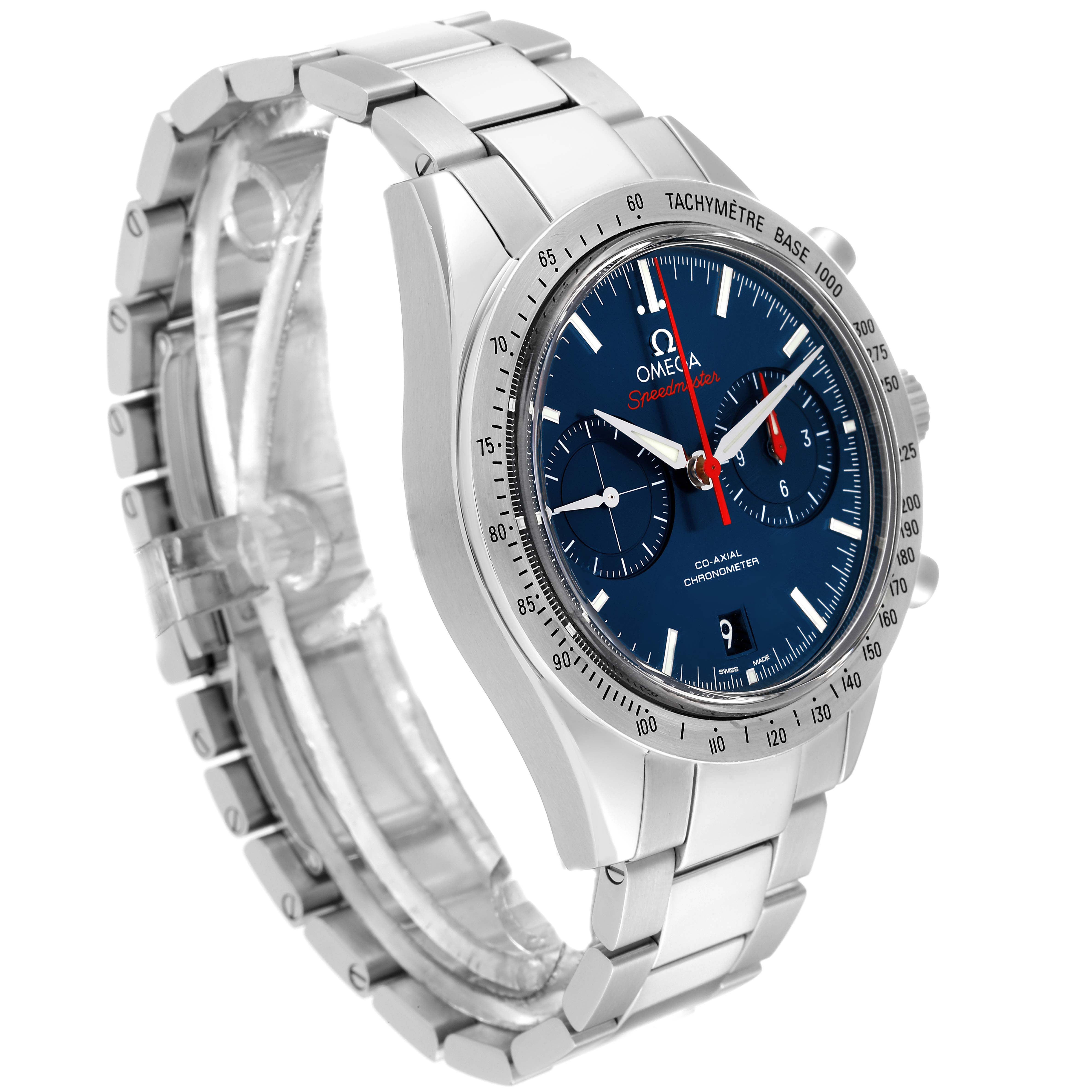 Omega Speedmaster 57 Blue Dial Chronograph Steel Mens Watch 41.5 MM 331.10.42.51.03.001