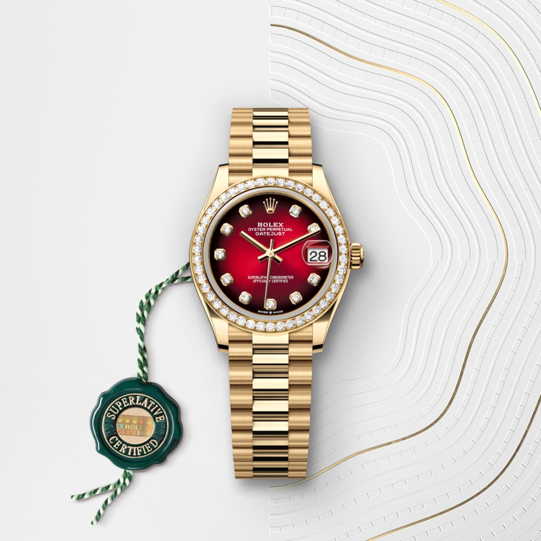 2025 NEW Rolex Datejust 31 Oyster, 31 mm, yellow gold and diamonds M278288RBR-0041