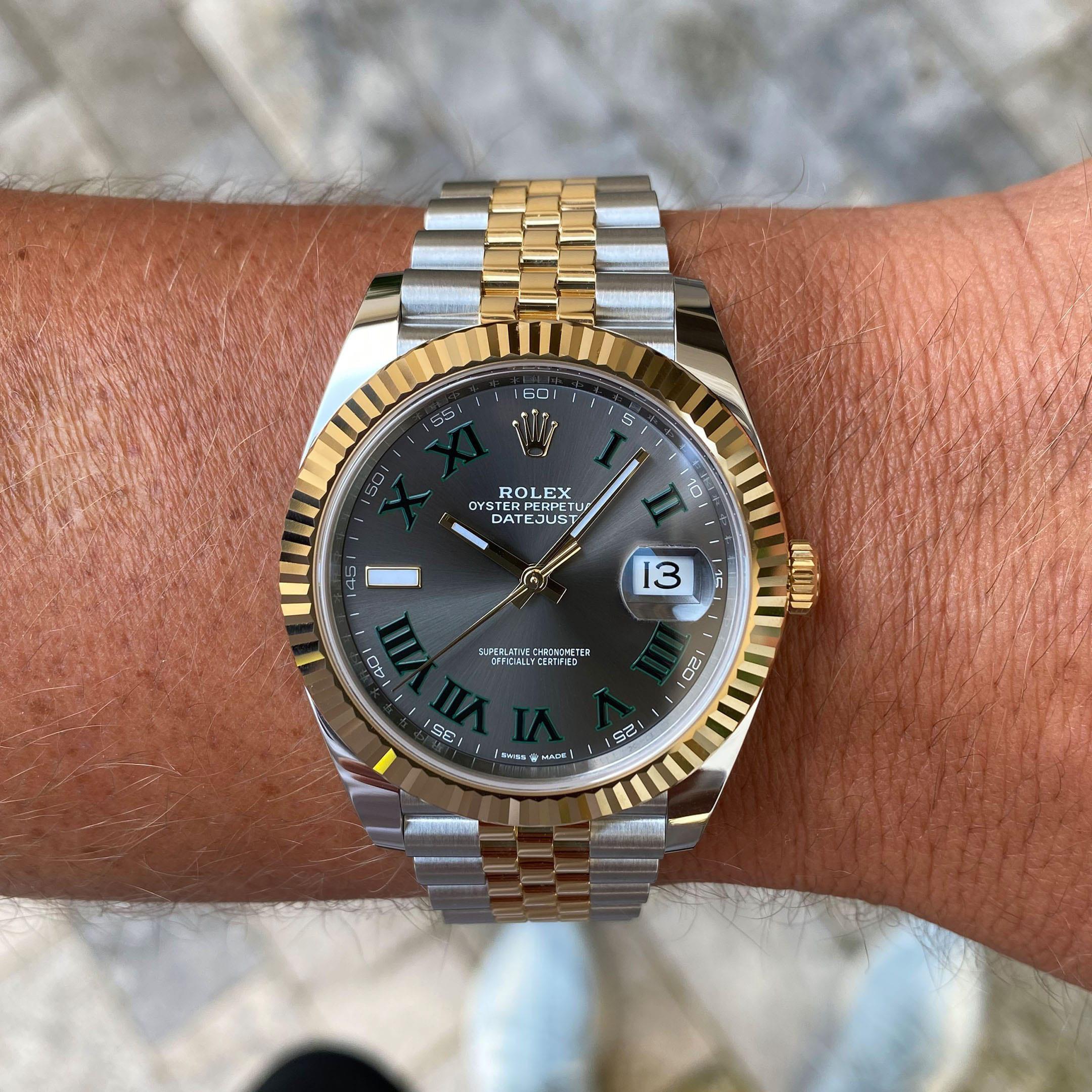 Rolex Oyster/Jubilee Perpetual Datejust 41 Two-tone Wimbledon - M126333-0020/126333-0019 Brand Unworn