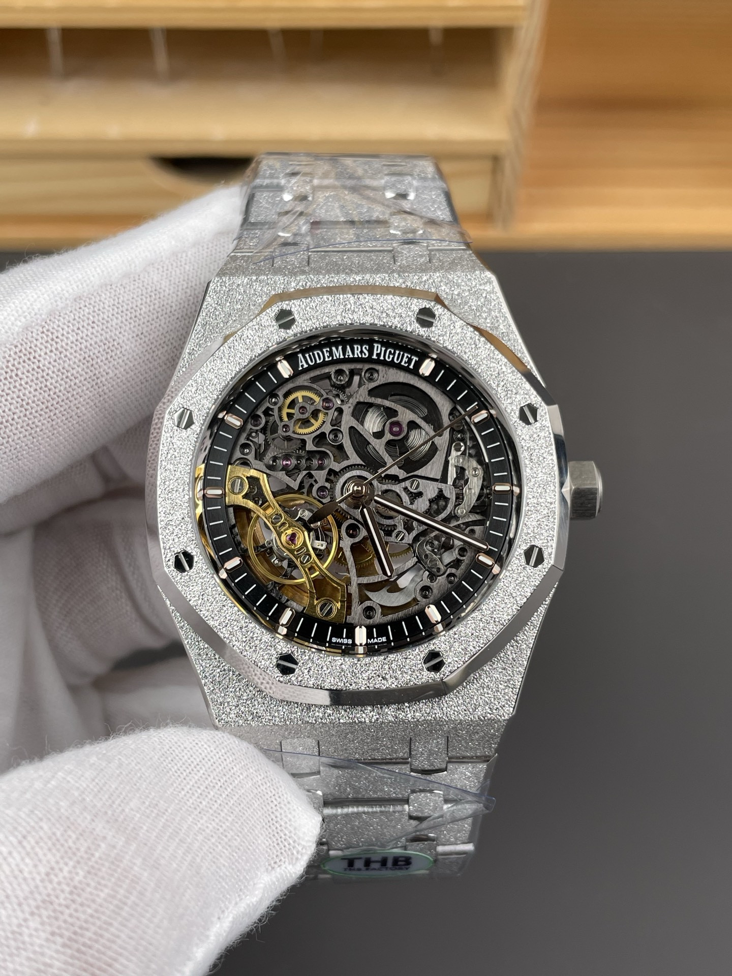 Royal Oak 15407 Frosted White Gold Skeleton