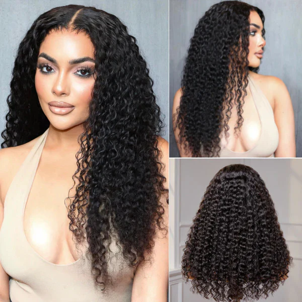 Megalook Bogo Free Upgrade 250% 26inch 13x4 Waterl Wave Transparent Lace Front Human Hair Wigs Pre Plucked With Baby Hair