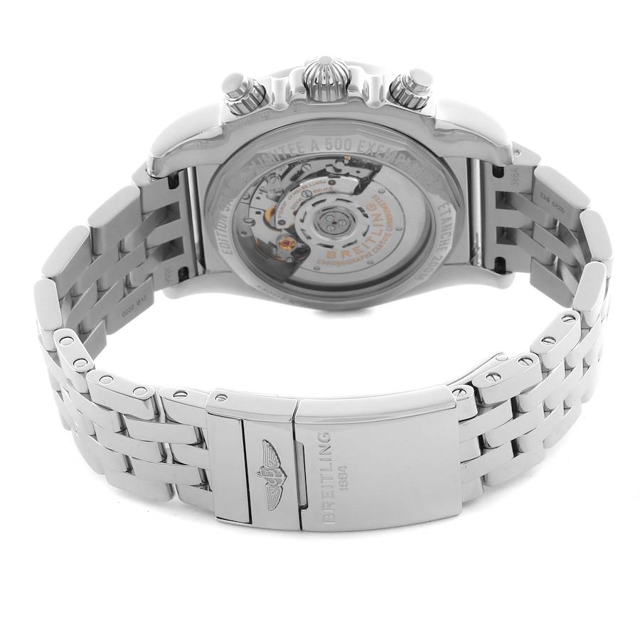Breitling Chronomat 44 Airbourne Mother Of Pearl Dial Steel Mens Watch AB0115 Card