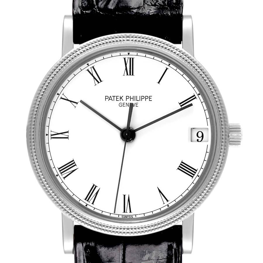 Patek Philippe Calatrava White Gold Automatic Mens Watch 3802