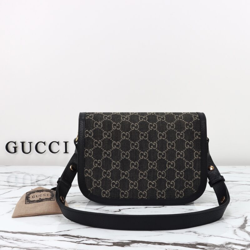 Replica Gucci G 1955 Horsebit Black Denim