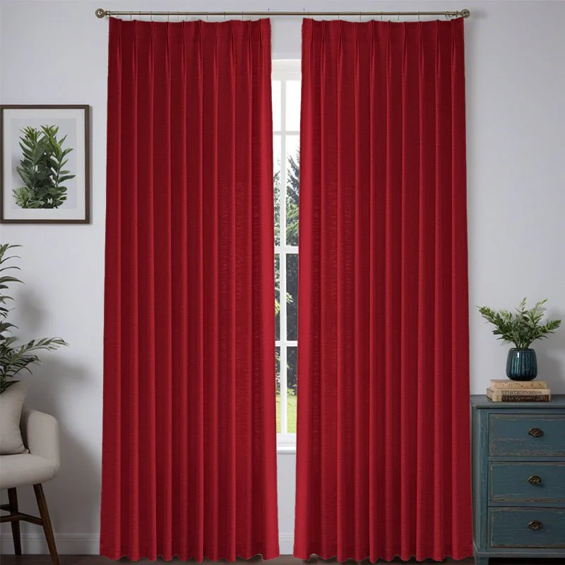 Custom Heavyweight Linen Drape Pleated - 36 Colors