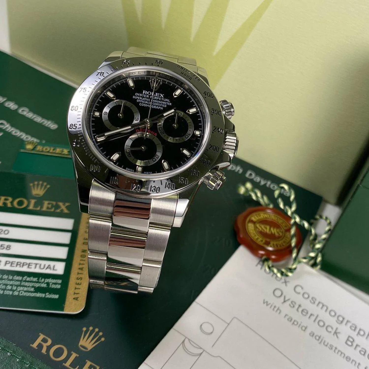 ​Rollie-The Crown Cosmograph Daytona Black Dial Stainless Steel 116500ln-0002