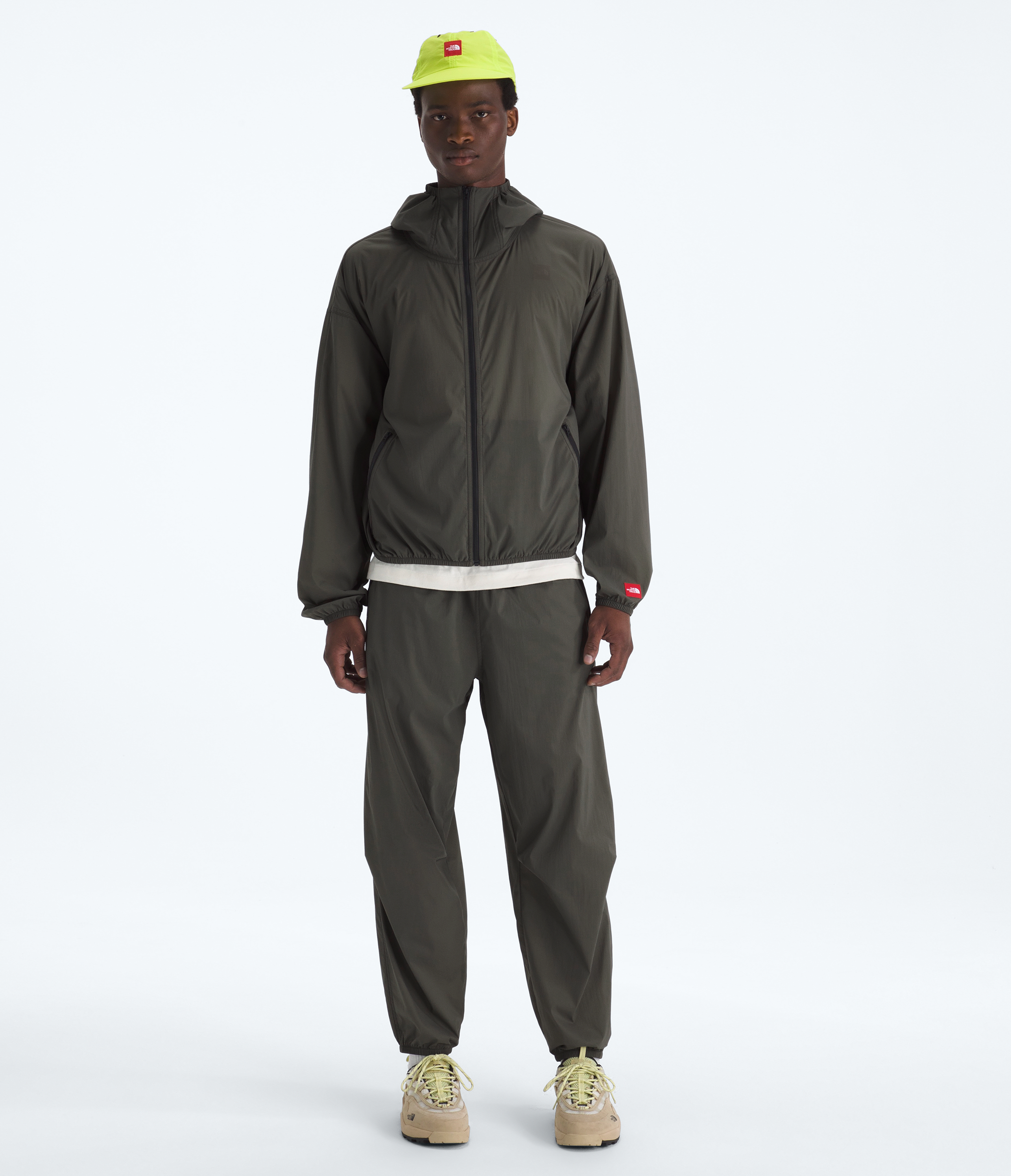 Unisex TNF™ Red Box Packable Hooded Wind Jacket