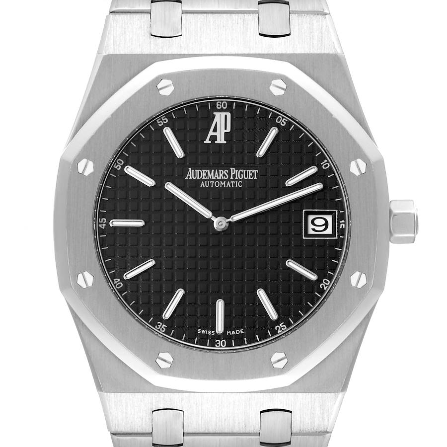 Audemars Piguet Royal Oak Black Dial Steel Mens Watch 15202ST