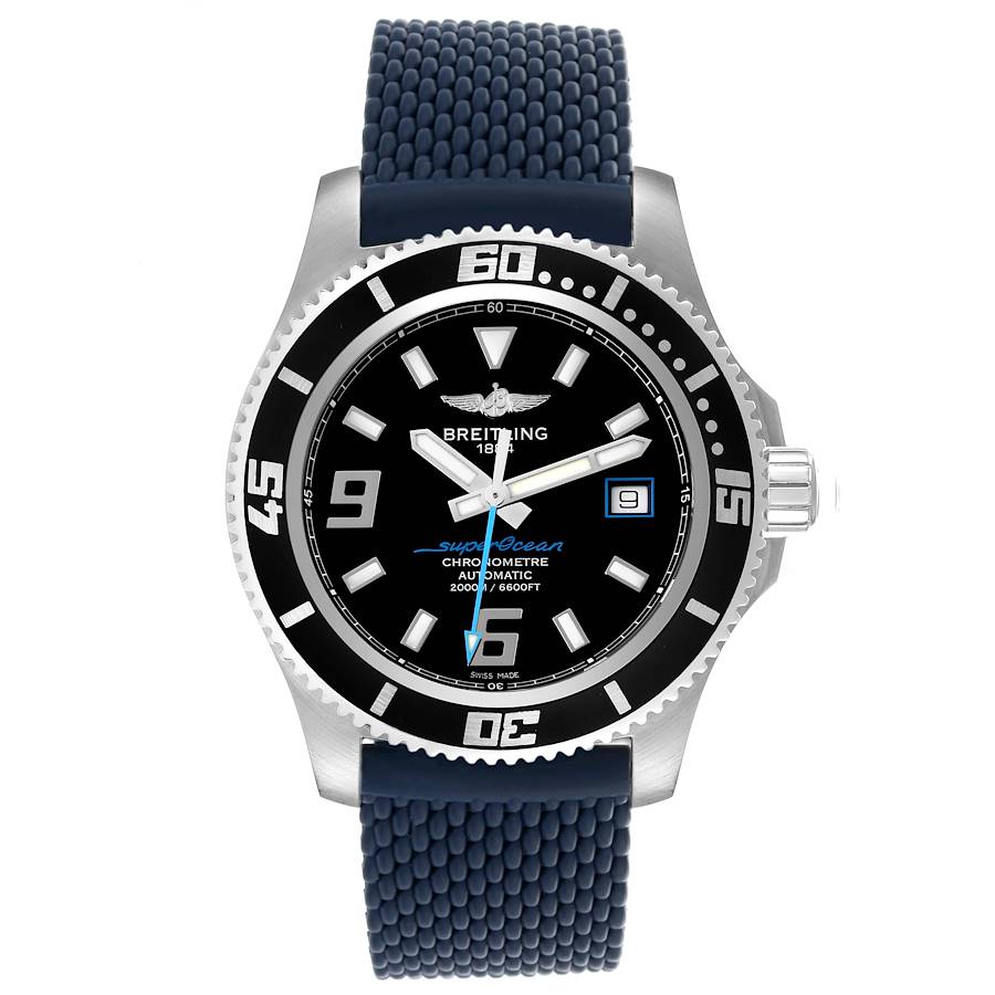 Breitling Aeromarine Superocean 44 Blue Hand Steel Mens Watch A17391