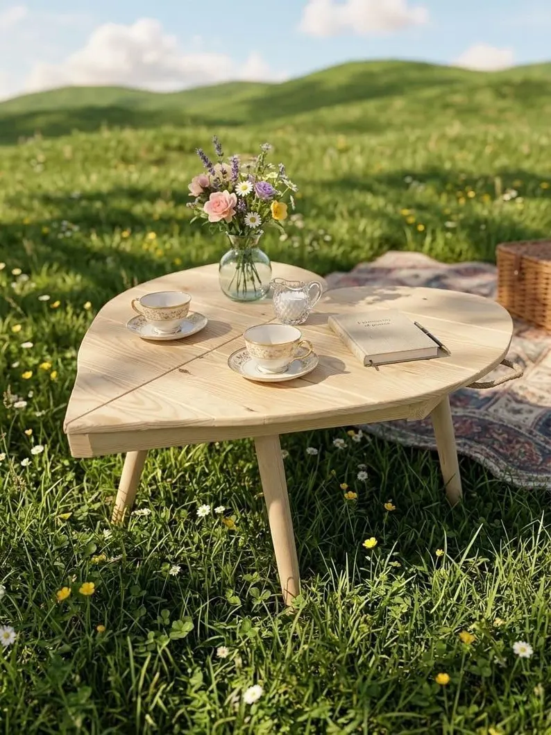Heart-Shaped Foldable Picnic Table