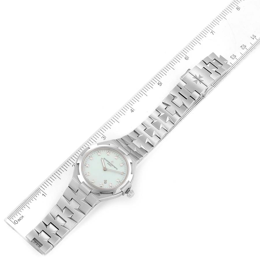 Vacheron Constantin Overseas 34 Steel MOP Diamond Ladies Watch 25750
