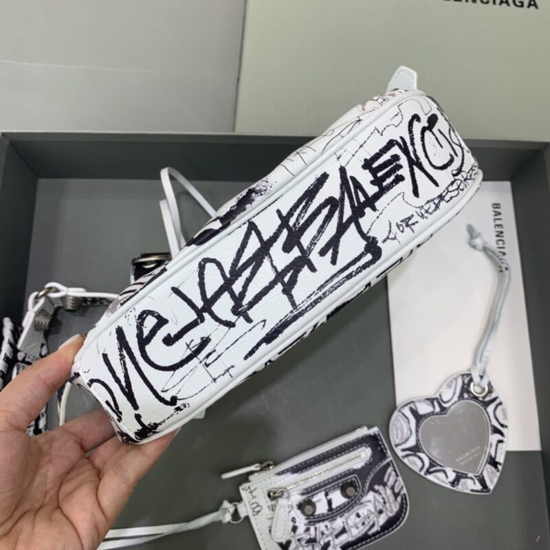 Replica Balenciaga Le Cagole Graffiti White