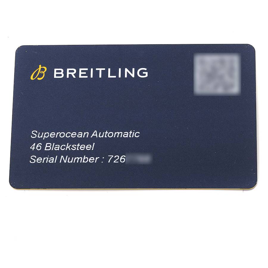 Breitling Superocean 46 Blue Dial DLC Steel Mens Watch M17368
